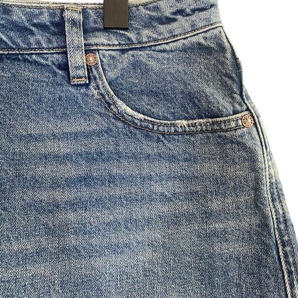 Free People We The Free Zip It Up 100% Cotton Denim Jean Skirt Women Sz 30 - Picture 5 of 10